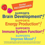 WellYeah Vitamin B12 Gummies for Kids - Boost Energy, Improve Brain Function, and Strengthen Immune System - Non-GMO, Gluten-Free - Great Tasting Berry Flavor - Easy to Chew - 60 Gummies