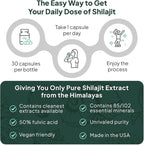 Organics Ocean One-Per-Day Shilajit for Men and Women - Natural and Potent Shilajit Supplement for Age-Defying, Bone Strength, Hormone Support and More - 6 Bottles Capsules