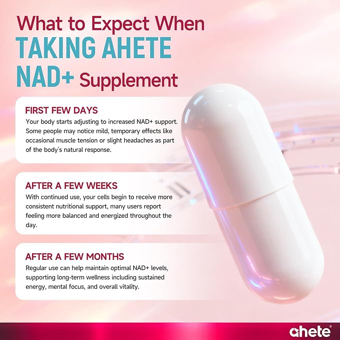 NAD Supplement for Women and Men - Advanced Liposomal NAD+ Nicotinamide Riboside with PQQ Supplement and L-Ergothioneine - NAD Plus Immune Support Supplements - Healthy Aging - 180 Capsules