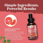 GSE Grapefruit Seed Extract Liquid - One Drop Daily - Super Concentrated Grape Seed Extract Liquid Drops Rich in Bioflavonoids & Polyphenols for Gut Health & Immune Support - 2 Fl Oz (2 Pack)
