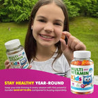 DR. MORITZ Elderberry Gummies for Kids (60 Count) and Kids Multivitamin Gummies Bundle (120 Count, 2 Pack) - for Children’s Immune Support and Overall Health - Toddler Vitamins Supplement