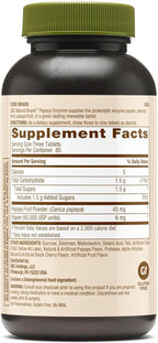 GNC Natural Brand Papaya Enzyme, 240 Tablets, Supports Healthy Digestive Function