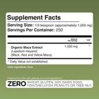 Gade Nutrition Organic Maca Root Trio Powder - Yellow, Red and Black Maca | 250g (8.8 oz) | Non-GMO, Gluten-Free, Dairy Free, Vegan | USA Ma