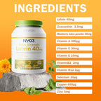 NYO3 Lutein & Zeaxanthin 40mg with Blueberry, Eyes Vitamins and Mineral Supplement– Multivitamins for Eye & Vision Health | Antioxidant Support, 30 Softgels