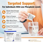 Phosphorus Supplements 12 Packets, Dietary Supplements Powder with Sodium Phosphate and Potassium Phosphate, Fruit Flavored Phosphorous Supplement Powder for Electrolyte, Bone Health & Kidney Health