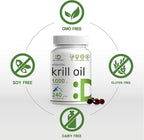 DEAL SUPPLEMENT Antarctic Krill Oil, 1,000mg Per Serving, 240 Softgels – Mercury Free, No Fishy Taste – Rich in Omega-3s, EPA, DHA, Astaxanthin, & Phospholipids – Non-GMO, No Gluten