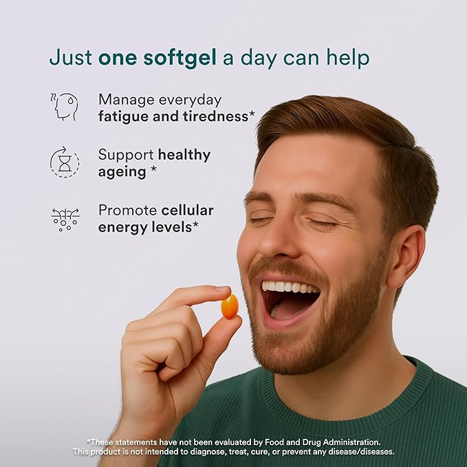 Kaneka™ Ubiquinol 100mg | Boosts Energy, Supports Heart & Cellular Health | Active CoQ10 for Healthy Aging |GMP Certified | 28 Softgels (Pack of 1)