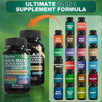 Boysea.Shilajit and Sea Moss Bundle- 90 Count - Sea Moss, Black Seed Oil, Ashwagandha, Ginger & Shilajit, Rhodiola Rosea, All in 1 Supplements (1 Pc)