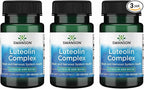 Swanson Luteolin Complex w/Rutin - Brain Support Supplement Promoting Memory, Mood & Cognitive Health - Natural Formula to Help Maintain Nervous System - (30 Veggie Capsules) 3 Pack