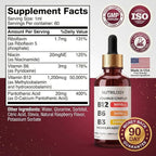 Vitamin B Complex for Men & Women - Riboflavin B2, B3, B5, B6, B12 | B-Complex Supplement - Nerve Pain, Energy, Brain & Heart Support - Made in USA, 60 Servings