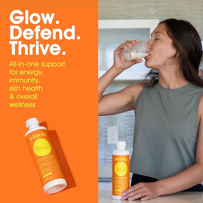 Liposomal Vitamin C 1000mg Liquid – Family Immunity Support | Up to 5× Higher Absorption | Multivitamin with D3, B12, Zinc | Collagen & Recovery Support | Vegan, Sugar-Free | 30 Servings