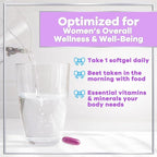 Multivitamin For Women - Complete Daily Woman's Multivitamins with Biotin, Calcium, Folic Acid, Iron, Zinc, Vitamin A, C, D, E & B Vitamins, Women's Hair Skin and Nails Supplements - 120 Softgels