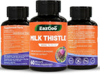Milk Thistle Supplement,120 Capsules - 380mg of Extract & 80% Silymarin Standardized, Liver Support Supplement, Vegan, Non-GMO