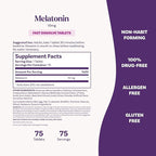 Natrol Melatonin 10mg Fast Dissolve Tablets - Strawberry Flavor, 75 Count, Sleep Support, Fast Dissolve Melatonin for Adults, 75-Day Supply