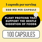 Complete Natural Products Digestive Enzyme Capsules, 550mg, 100ct | Plant-Based Formula, Organic Capsule Shell, Supports Digestive Balance & Nutrient Absorption