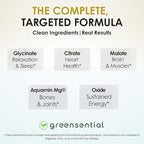 Greensential 5-in-1 Magnesium Complex 500mg | Glycinate, Malate, Citrate, Oxide & Aquamin® | Advanced Sleep, Muscle & Heart Support | Made in USA, Vegan, 120 Capsules