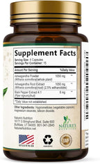 Ashwagandha Supplements - Premium Ashwagandha Capsule for Women & Men, Natural Antioxidant Support Ashwa Root Extract, Extra Strength Calm Support with Black Pepper, Vegan - USA Bottled - 60 Capsules