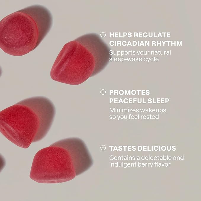 Cliganic Melatonin Gummies (10 mg, 60-Day Supply) - Adult Sleep Aid, Berry Flavor, Vegan, Non-GMO, Kosher, Gluten-Free Supplement, Helps Regulate Circadian Rhythm & Promotes Peaceful Nights