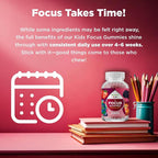 Phytoral Vegan Kids Focus Gummies - Potent Chewable Brain Support for Children - Enhances Concentration & Memory - Calming Supplements & Focus Gummies for Kids - Non-GMO & Gluten-Free - 120 Count