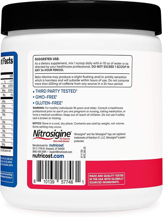 Nutricost Pre-Workout Powder (Strawberry Margarita) 30 Servings - GMO-Free, Gluten-Free, Vegetarian