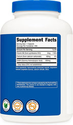 Nutricost GABA (Gamma Aminobutyric Acid) + Vitamin B6, 500mg per Serving, 240 Capsules