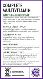 New Chapter Women's Multivitamin Advanced Formula for Stress, Bone, Immune, Beauty & Energy Support, Higher Levels of Whole-Food Fermented Essential Nutrients for Women + Iron + Vitamin D3, 120 Count