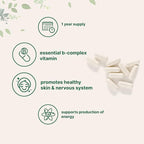 Pantothenic Acid Vitamin B5 Supplement, Vitamin B5 500mg Per Count, 365 Capsules (1 Year Supply), B-Complex Vitamin, Support Energy Production and Nervous System, Non-GMO