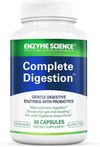 Enzyme Science Complete Digestion - Digestive enzymes for women and for men with probiotics - 3-in1 Gut Health Support for Digestion - Digestive health – Enzimas digestivas y probioticos - 30 Capsules