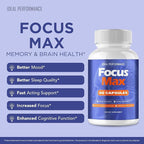 Focus Max Supplement Pills, Focus Max Capsules for Brain Health & Memory Support - Maximum Strength, Advanced Formula Nootropic Pills, All Natural Ingredients FocusMax Support Reviews (2 Pack)