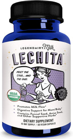 Legendairy Milk Lechita, Supports Milk Flow, Organic Fenugreek Free Breastfeeding Supplement, Organic Fennel & Anise, Made in USA, 60 Vegan Capsules