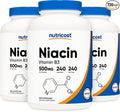Nutricost Niacin (Vitamin B3) 500mg, 240 Capsules (3 Bottles) - Niacin Flush