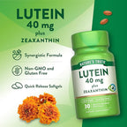 Nature's Truth Lutein and Zeaxanthin Supplement | 40mg | 30 Softgels | Non-GMO & Gluten Free