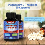 Magnesium L-Threonine 1900mg Supplement | High Absorption Mineral Magnesium Capsules for Bone & Muscle Support | 90 Counts Premium Bioavailable Formula