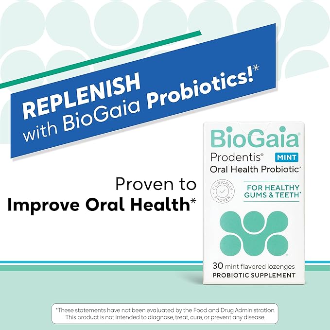 BioGaia Prodentis 3-Pack | Dental Probiotic Lozenges | Promote Healthy Gums & Teeth | Defend Against Dental Problems | Replenish Oral Microbiome | Improve Oral Health | Mint Flavor | 90 Day Supply
