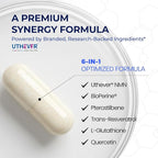 BONE SCIENCE Uthever NMN & Pterostilbene 6-in-1 Complex with Resveratrol, Glutathione & BioPerine - High Purity Stabilized NAD+ Precursor for Healthy Aging & Cellular Energy - 60 Vegetarian Capsules
