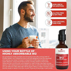 PURALITY HEALTH Micelle Liposomal Liquid Vitamin B12 with Fulvic Acid, 2500 mcg. Combined Methylcobalamin with Organic Glycerin Extract Maximum Absorption, Energy Boost, Vegan Friendly