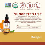 MARYRUTH'S Organics USDA Turmeric Gold Liquid Drops | Herbal Blend | Turmeric Curcumin | Black Pepper | Cassia Cinnamon Bark | Ginger Root | Immune Support | Non-GMO Project Verified | Vegan | 1oz