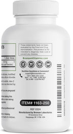 Bronson Ginkgo Biloba Extra Strength Supports Brain Function & Memory Support, 250 Vegetarian Capsules