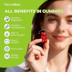 NEWELLME ACV Gummies with The Mother & B12 – Sugar-Free, Great-Tasting Vegan Gummies for Digestion, Metabolism & Daily Energy Support, 90 Count