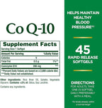 Nature's Bounty CoQ10, Heart Health and Healthy Aging, Dietary Supplement, 200mg, 45 Rapid Release Softgels (Pack of 3)