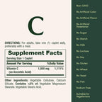 Nature’s Bounty Vitamin C 1000mg, Immune Support Supplement, Powerful Antioxidant, 1 Pack, 100 Caplets