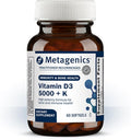 Metagenics Vitamin D3 + K - for Artery Health, Immune Support, Bone & Heart Health* - Vitamin D with MK-7 (Vitamin K2) - Non-GMO - Gluten-Free - 60 Softgels - 5,000 IU