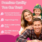 Sugar Free Probiotic Prebiotic Gummy, Probiotics Gummies for Women Men with Immune, Gut & Digestive Support, Vegan, Jasmine Grapefruit Flavor 60 Counts