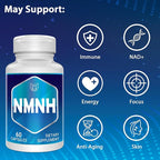 NMNH (Dihydronicotinamide Mononucleotide), NAD Supplement for NAD+ Levels as We Age (May Be More Effective Than Nicotinamide Riboside), NMNH Supplement - 540 Capsules (540 Servings)