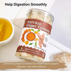 50 Ginger Turmeric Tea Bags – Premium Herbal Turmeric and Ginger Tea for Digestion and Immune Support, Caffeine-Free