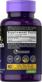 Carlyle Melatonin 10mg | 300 Softgels | Extra Strength Support for Adults | Non-GMO, Gluten Free Supplement