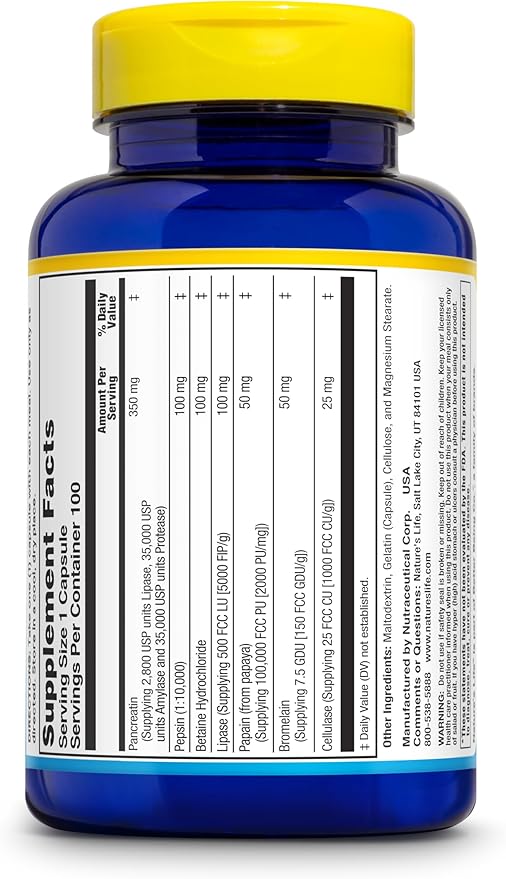 Nature's Life Enzyme Aid Digest Cap | 100 ct