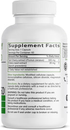 Bronson Tart Cherry Extract + Celery Seed Capsules - Powerful Uric Acid Cleanse, Joint Mobility Support & Muscle Recovery Supplement - Non-GMO Formula - 60 Vegetarian Capsules