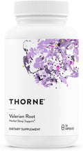 THORNE - Valerian Root - Natural Sleep Supplement - Supports Sleep Quality & Helps You Fall Asleep Faster* - Melatonin-Free - Third-Party Certified - Gluten, Dairy & Soy-Free - 30 Capsules