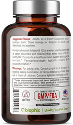 biophix Methyl B-12 10000 mcg 90 Vegan Lozenges Cherry Flavor Extra Strength - Supports Nervous System Immune Health Blood Flow Metabolism Brain Focus Energy